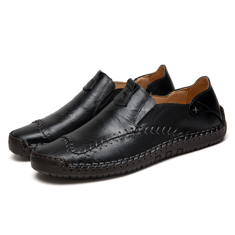 Damen Elegante Mokassins aus hochwertigem Leder mit bequemem Druckverschluss R&B