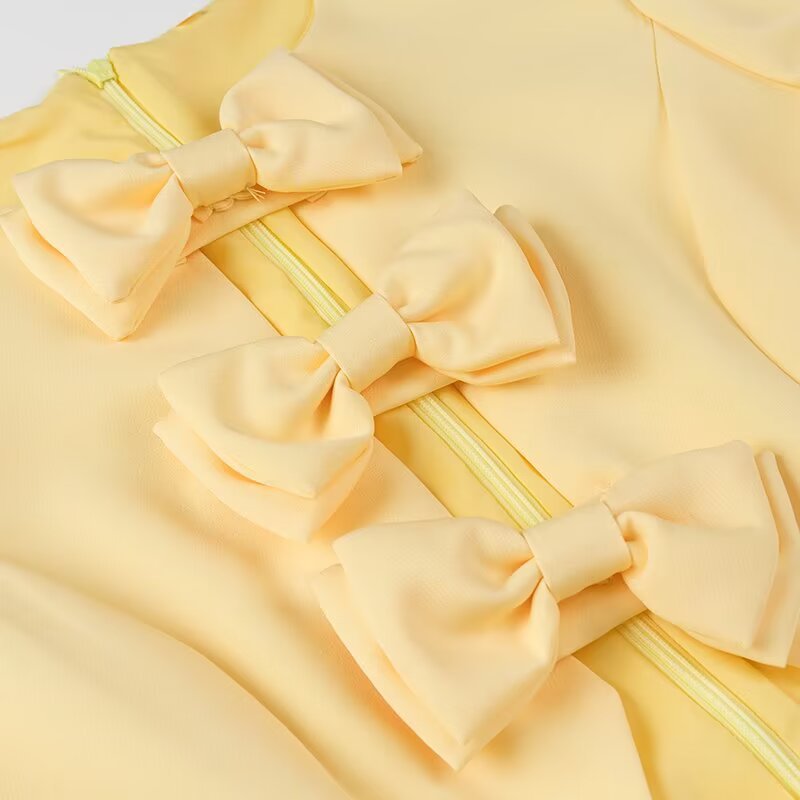 Damen Kleid mit verspieltem Rüschendesign und eleganten Schleifendetails R&B