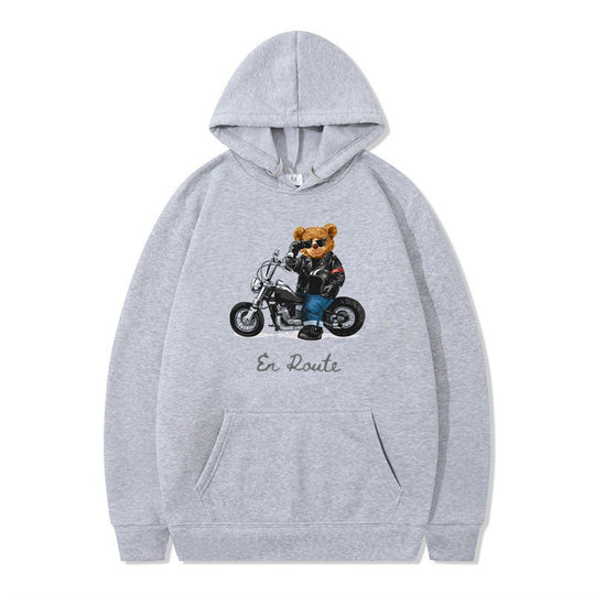 Damen Kapuzenpullover mit einzigartigem Bärenmotiv und lässiger Passform R&B