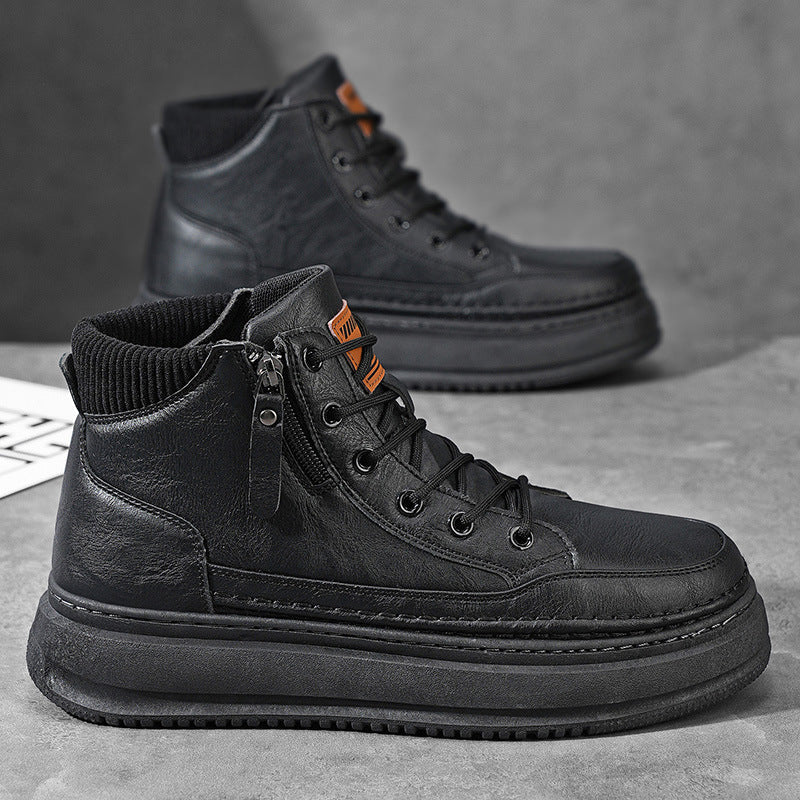 Damen High-Top Sneakers mit praktischem Reißverschluss und robustem Sohlenprofil R&B