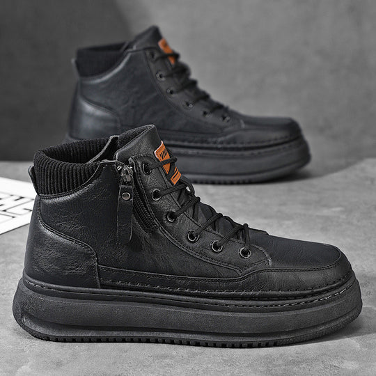 Damen High-Top Sneakers mit praktischem Reißverschluss und robustem Sohlenprofil R&B