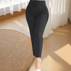 Damen elegante Anzughose mit hohen Bund und schmalem Bein EB