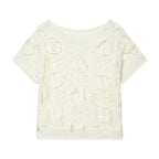 Damen Strickoberteil mit floralem Strukturmuster R&B
