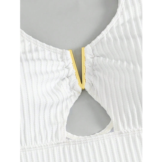 Damen High-Waist Badeanzug mit Cut-Out R&B