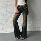 Damen Jeans mit weitem Schnitt und eleganten Gürtelschlaufen R&B