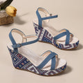 Damen Wedge-Sandalen mit verstellbarem Riemendesign und komfortabler gepolsterter Sohle