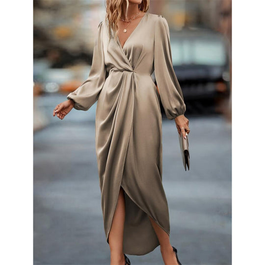 Damen Maxikleid im eleganten Satin-Look R&B