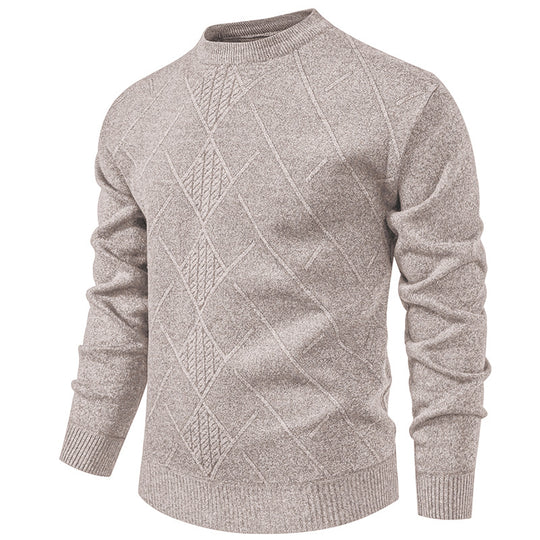 Herren Strickpullover mit modernem Rautenmuster R&B