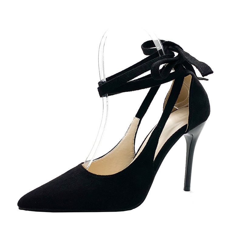 Damen elegante Pumps mit Schnürung und modischem Cut-Out-Design R&B