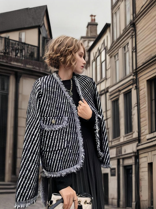 Damen Weicher Strickjacke mit Vintage-Details R&B