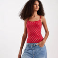 Damen Spaghettiträgertop mit Polka-Dots R&B