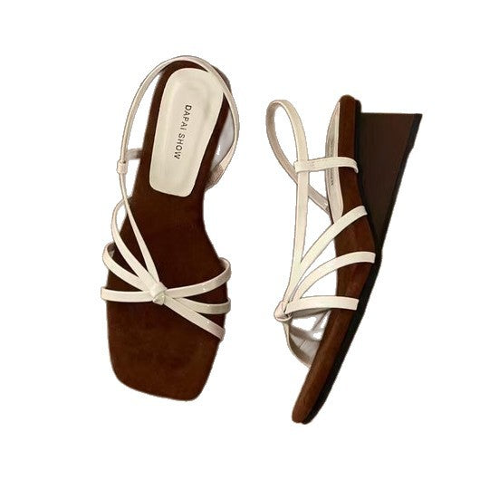 Damen Slingback-Pumps mit modischem Design und bequemer Wedge-Sohle R&B