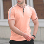 Herren Poloshirt mit hochwertigem Stehkragen und praktischem Reißverschluss
