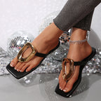 Damen Elegante und modische Sandalen mit glänzendem Design R&B