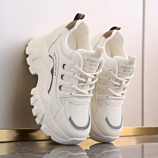 Damen Sportliche Sneakers mit atmungsaktivem Mesh-Obermaterial und dämpfender Sohle R&B