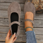 Damen Ballerinas mit verstellbarem Klettverschluss und weichem Obermaterial R&B