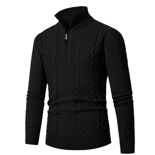 Herren Strickpullover mit hohem Kragen R&B