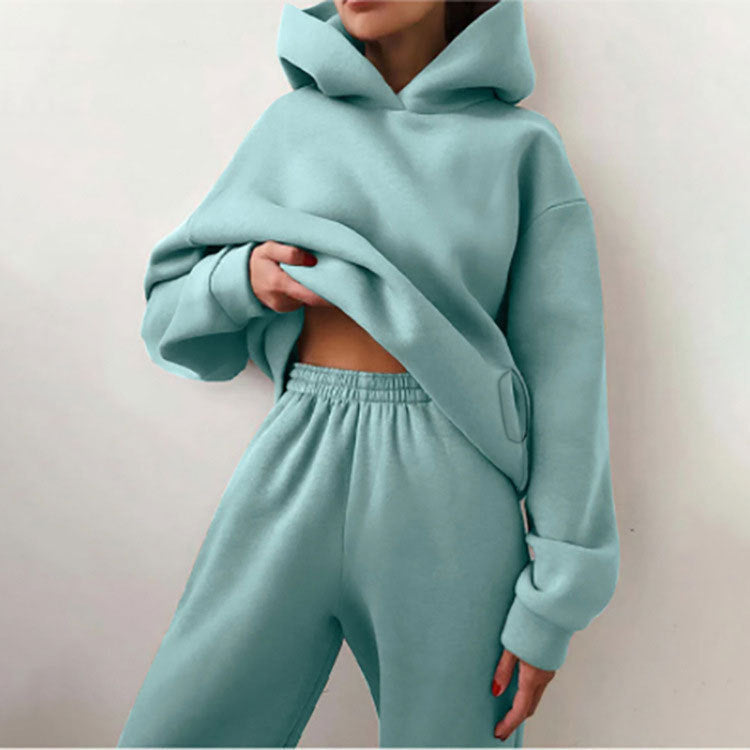 Damen modisches Oversize-Hoodie-Set mit lässigem Schnitt und elastischem Bund R&B