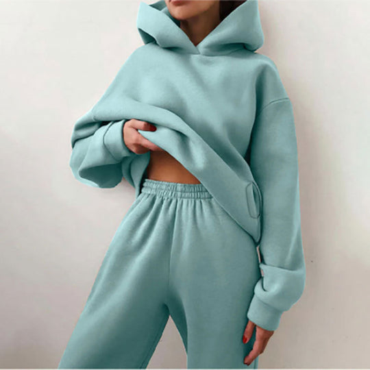 Damen modisches Oversize-Hoodie-Set mit lässigem Schnitt und elastischem Bund R&B