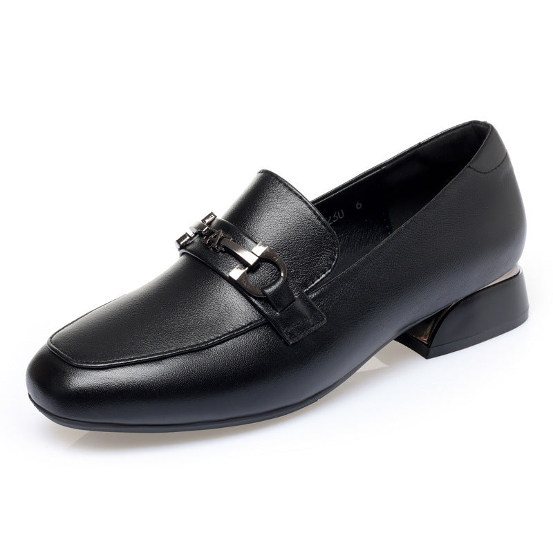 Damen Mokassins mit eleganter Schnallenverzierung und komfortablem Blockabsatz R&B