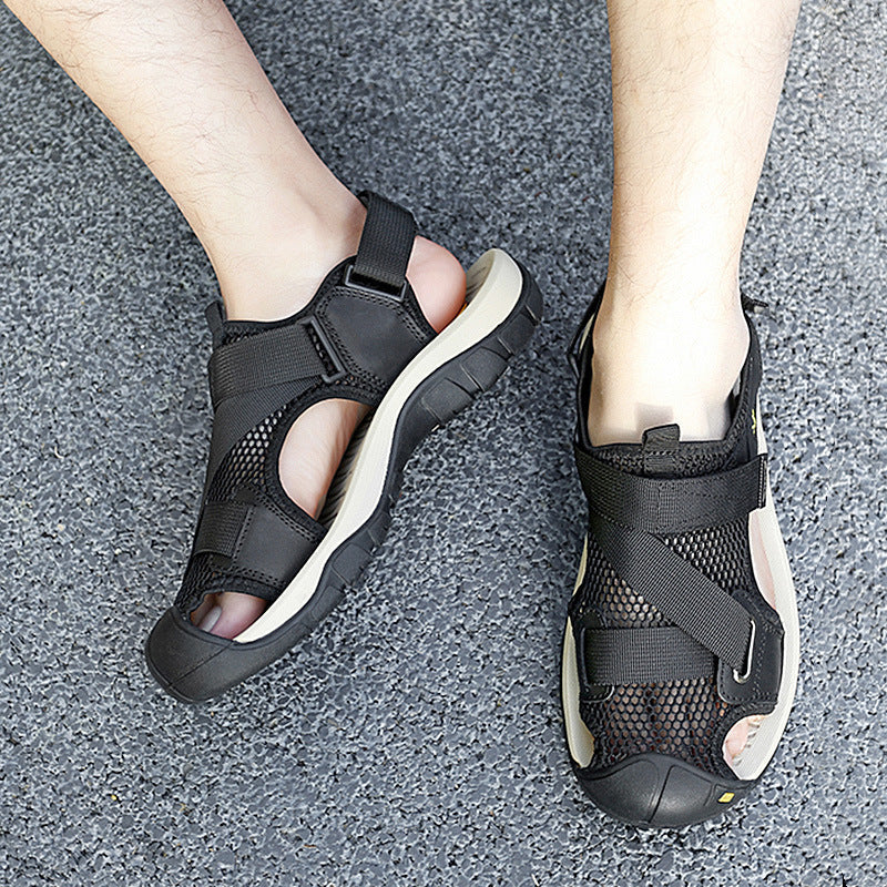 Herren Outdoor Sandalen mit rutschfester Sohle und verstellbarem Riemensystem R&B