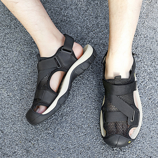 Herren Outdoor Sandalen mit rutschfester Sohle und verstellbarem Riemensystem R&B
