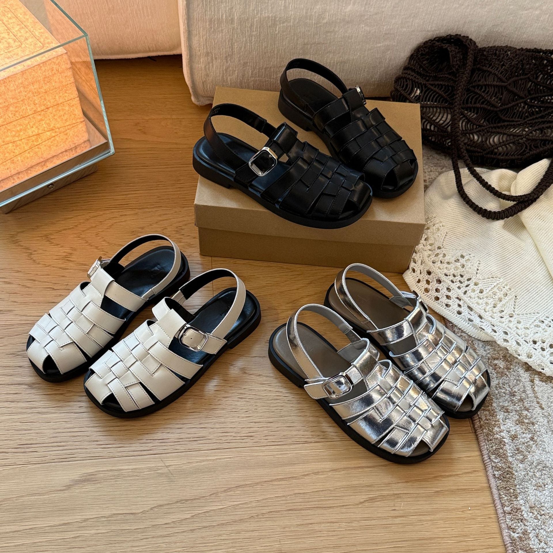 Damen Komfortable Sandalen mit elegantem Riemendesign und rutschfester Sohle