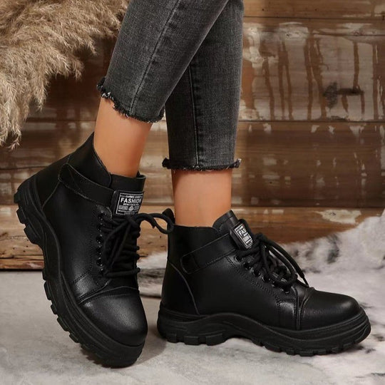 Damen Modische Schnürboots mit stabiler Sohle und praktischem Klettverschluss R&B