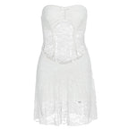 Damen Spitzenkleid mit Cut-Out-Design und tiefem Ausschnitt R&B