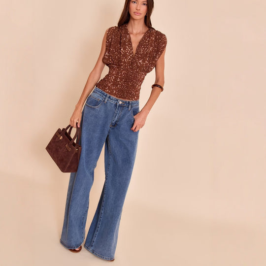 Damen Schicke Bluse mit Raffung R&B