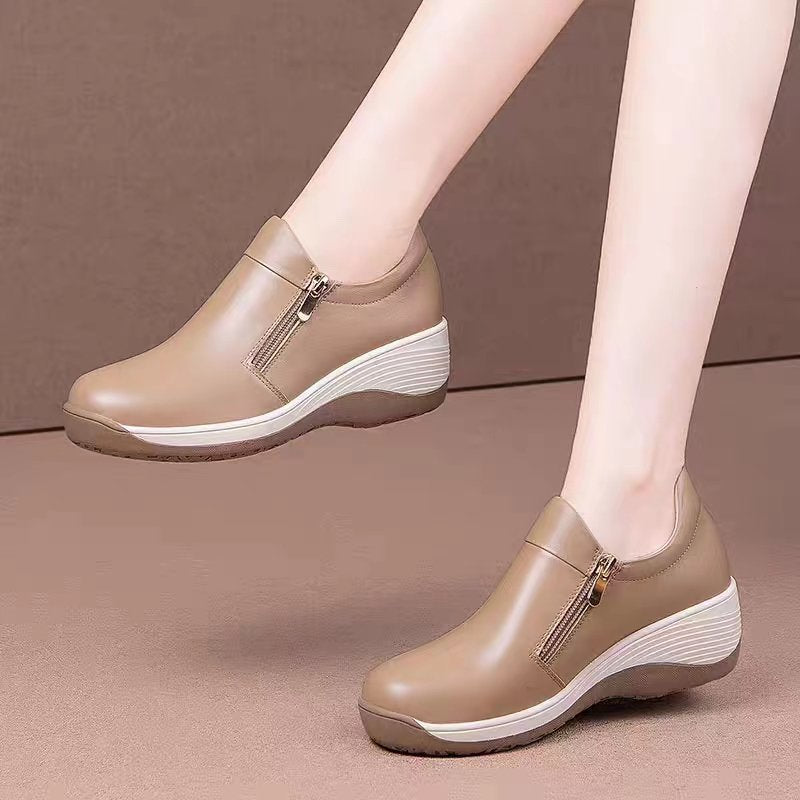 Damen Komfortable Slip-On Schuhe mit modischem Reißverschluss und gedämpfter Sohle R&B
