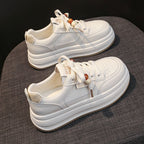 Damen Modische Sneakers mit elastischen Schnürsenkeln und dämpfender Sohle
