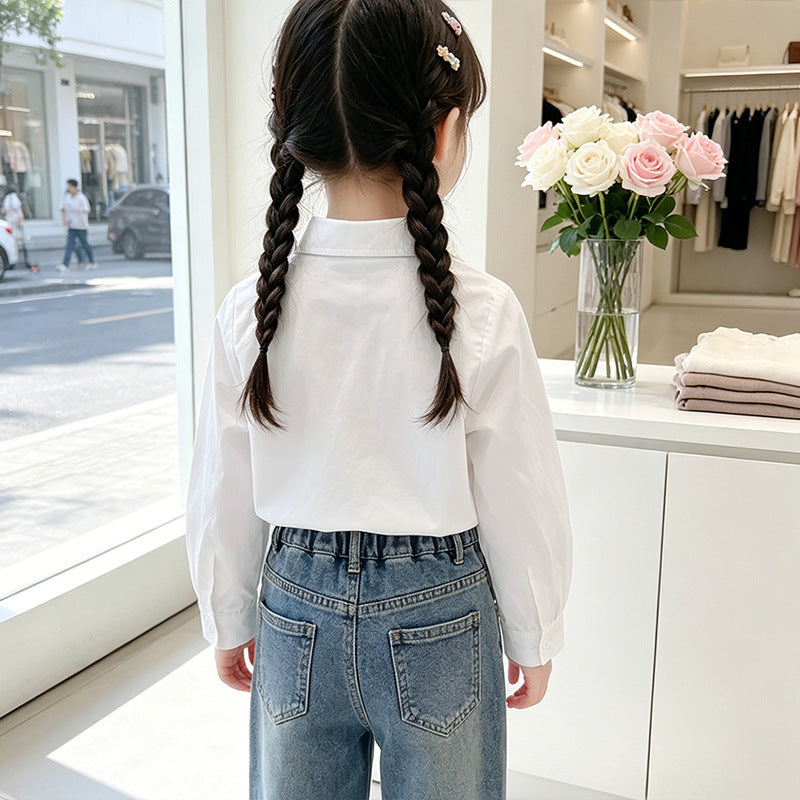 Mädchen Bluse mit liR&Bevollen Schleifendetails R&B