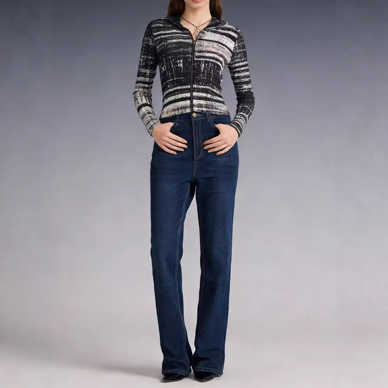 Damen Flared Jeans mit hohem Bund und perfektem Sitz