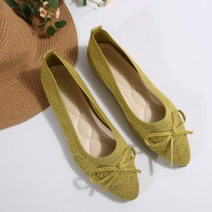 Damen Stilvolle und komfortable Ballerinas mit großem Schleifendetail R&B