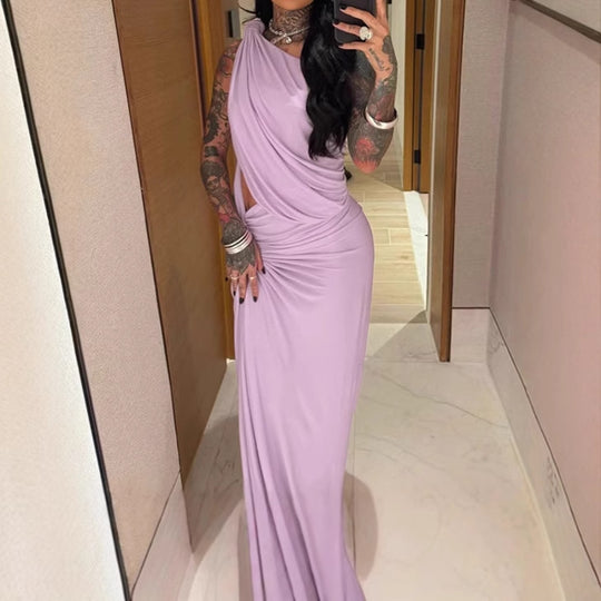 Damen Elegantes Wickeldress mit asymmetrischem Schnitt und Rüschendetails R&B