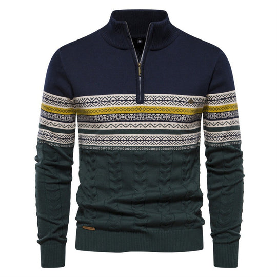 Herren modischer Pullover mit Reißverschluss und strukturiertem Design R&B