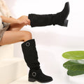 Damen modische Overknee-Stiefel aus Wildleder R&B