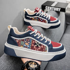 Damen modische Sneakers mit einzigartigem Ethno-Design und bequemer Plattformsohle R&B