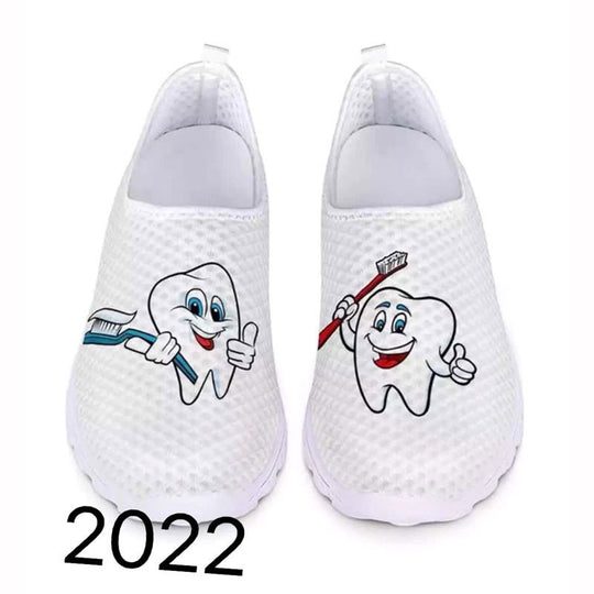 Damen Slip-On Freizeitschuhe mit farbenfrohem Design und atmungsaktiver Oberseite R&B