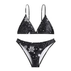 Damen Triangel-Bikini mit galaxy-inspiriertem Design und verstellbaren Trägern R&B