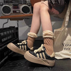 Damen Plattform-Sneaker mit strapazierfähigem Obermaterial und extrahoher Sohle R&B
