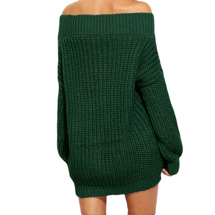 Damen Off-Shoulder Strickpullover R&B