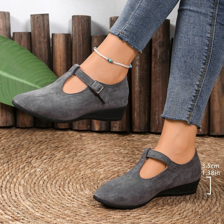 Damen Komfortable Ballerinas mit verstellbarem Riemen R&B