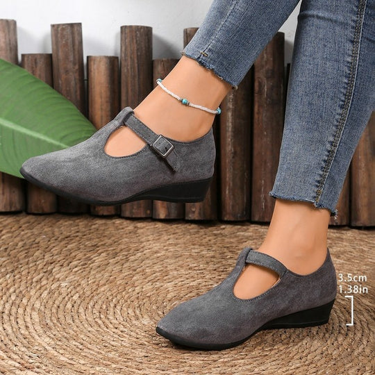 Damen Komfortable Ballerinas mit verstellbarem Riemen R&B