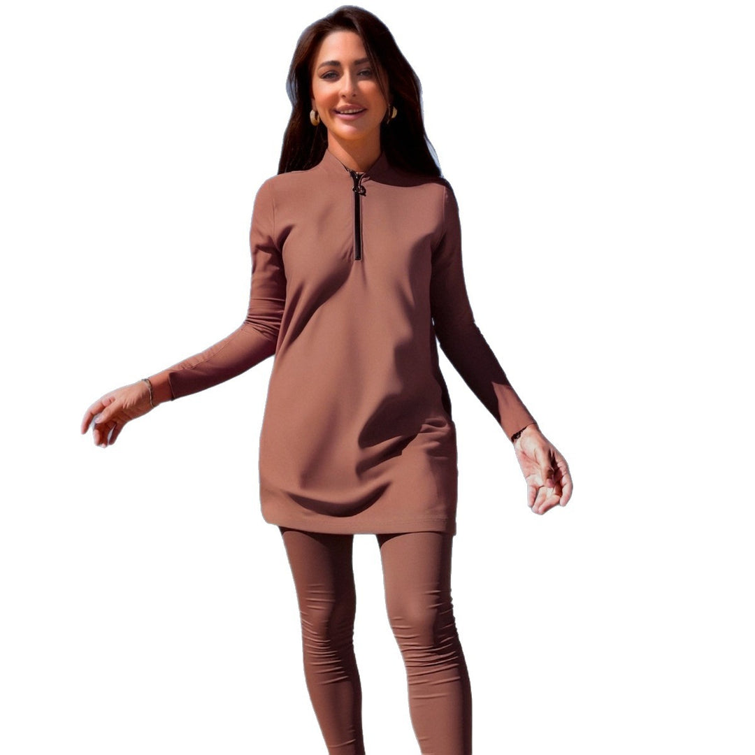 Damen Sportlicher Badeanzug mit langärmligem Design und hohem UV-Schutz R&B