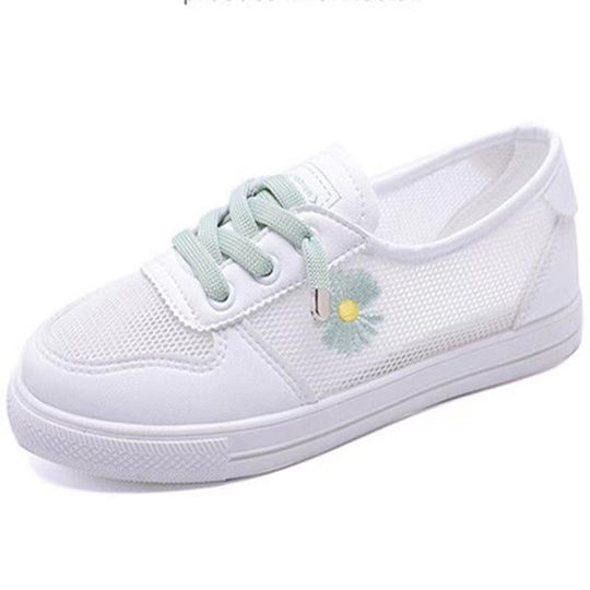 Damen lässige Sneaker mit buntem Blumenmotiv R&B