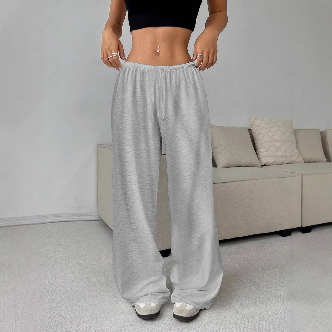 Damen Weit geschnittene Stoffhose mit elastischem Bund und komfortablem Schnitt R&B