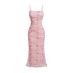 Damen Maxikleid mit raffinierten Rüschendetails R&B