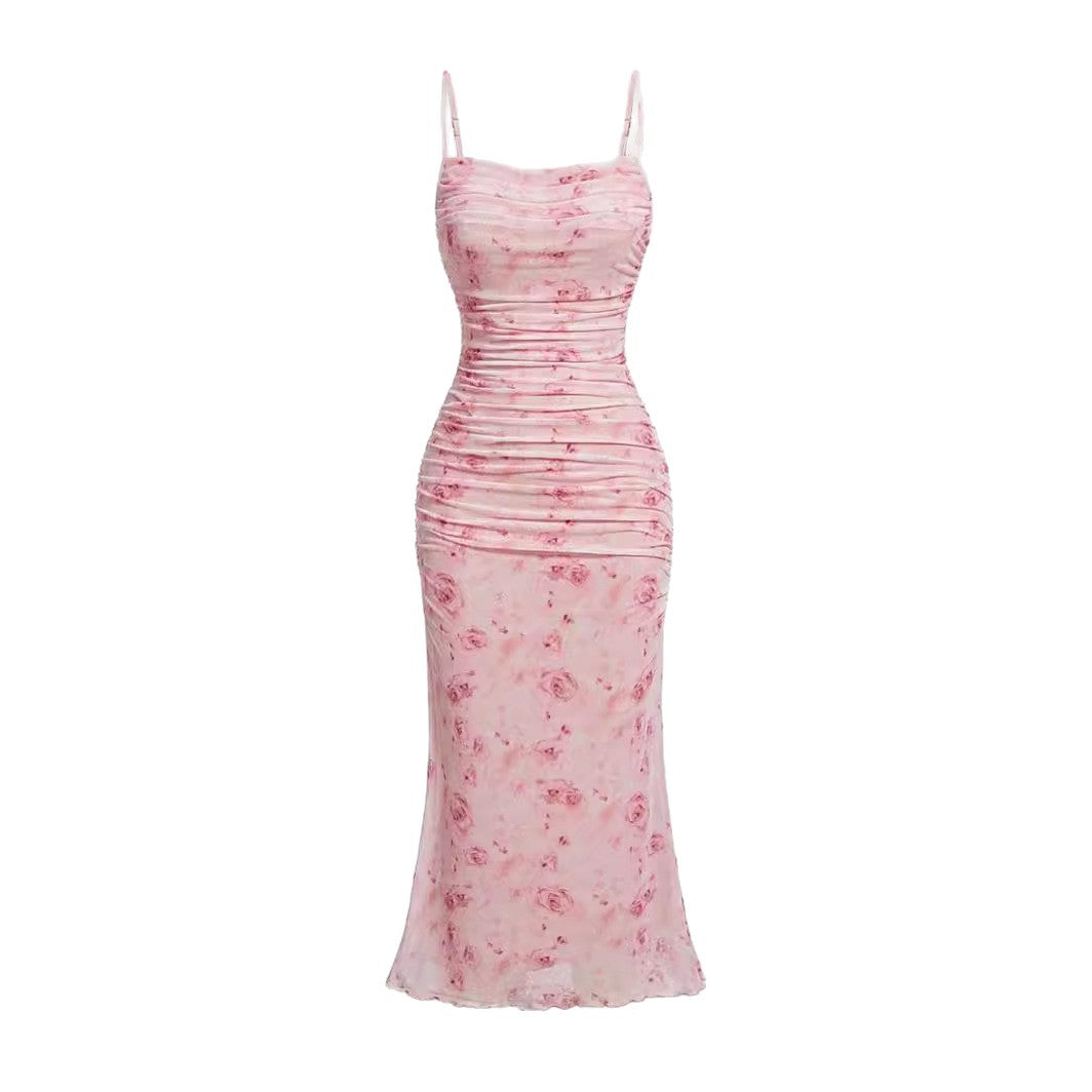 Damen Maxikleid mit raffinierten Rüschendetails R&B